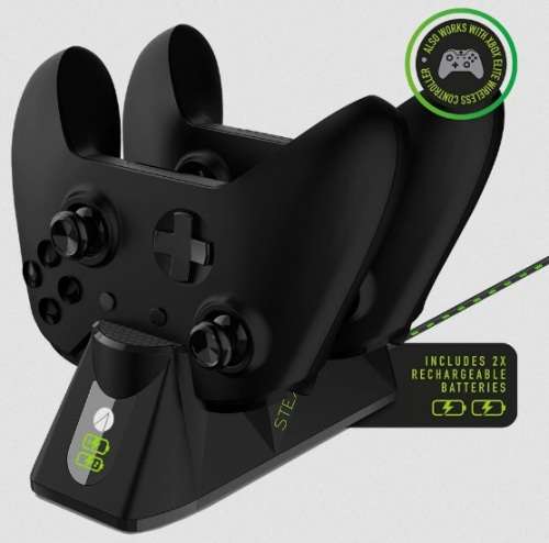 STEALTH TWIN USB WITH PLAY AND CHARGE CABLE BATTERY PACKS FOR XBOX ONE (BLACK)